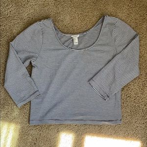 Forever 21 black/White striped top